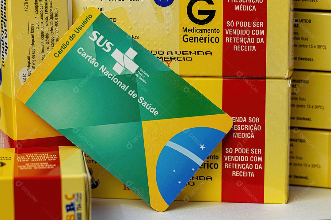 Caixas de Oxalato de Escitalopram Cartão do SUS Imagem JPG