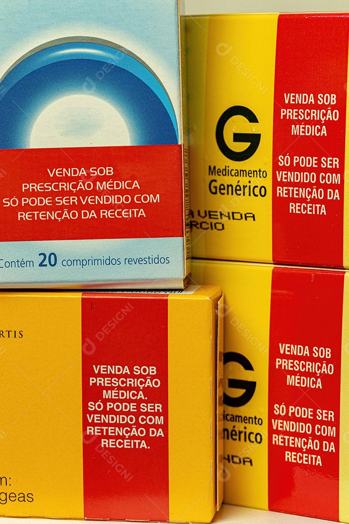 Close de uma Caixa de Remédios Imagem JPG