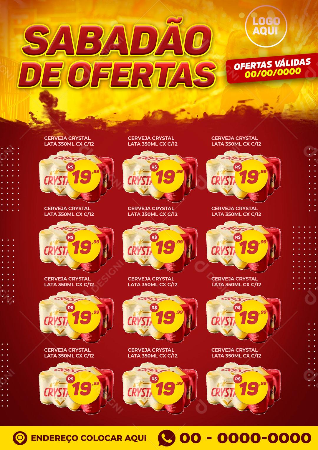 Encarte Sabadão De Ofertas Social Media PSD Editável
