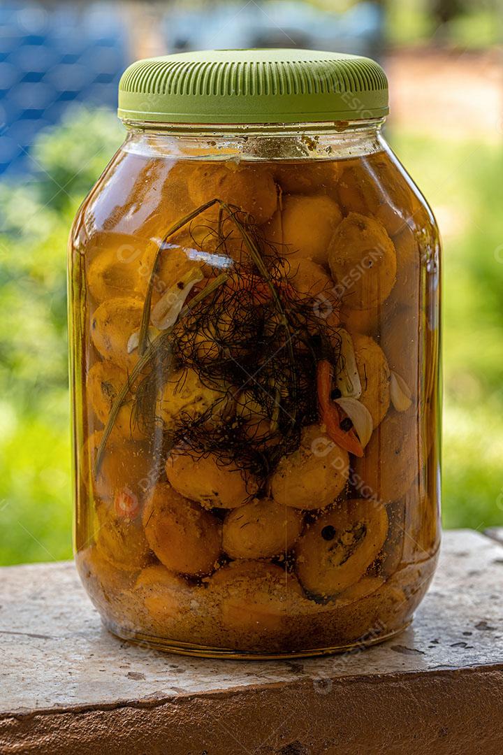 Pequi em Conserva em Óleo em Recipiente de Vidro Imagem JPG