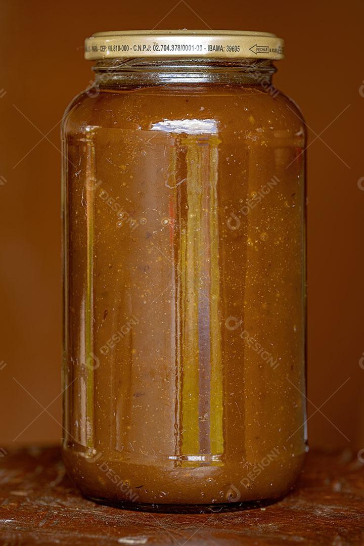 Pasta de Doce de Mangaba em um Recipiente de Vidro Imagem JPG