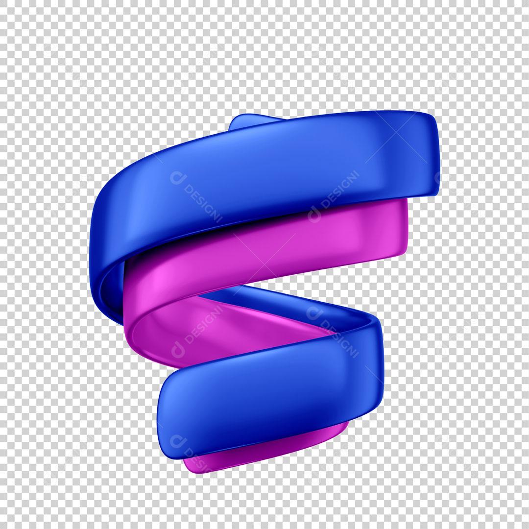Elemento 3D Para Composição Confetes Roxo e Azul PSD Editável