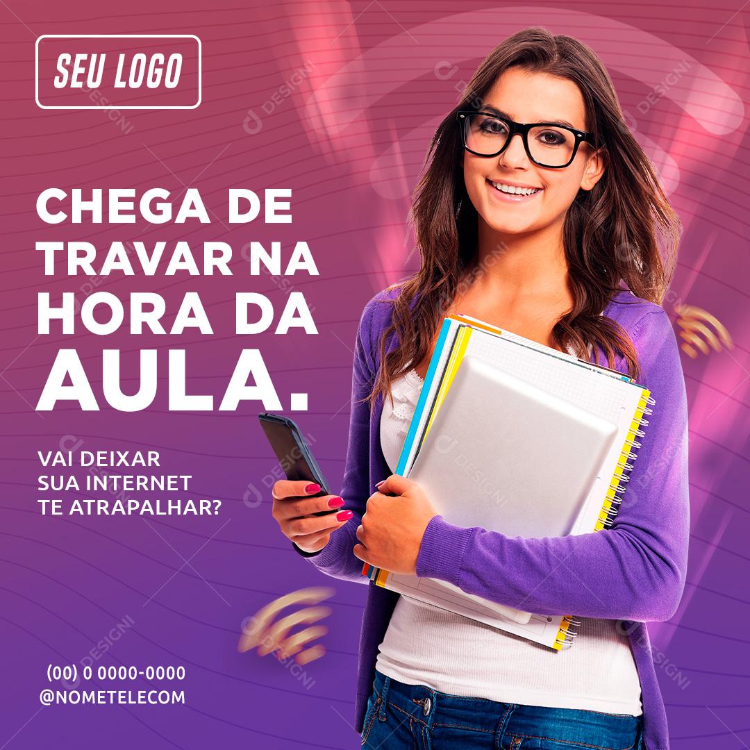 Chega De Travar Na Hora Da Aula Social Media PSD Editável