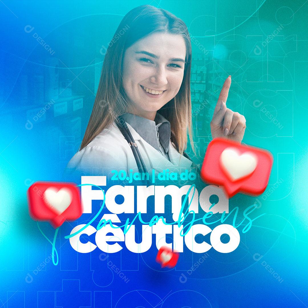 Dia Do Farmacêutico 20 De Janeiro Social Media PSD Editável