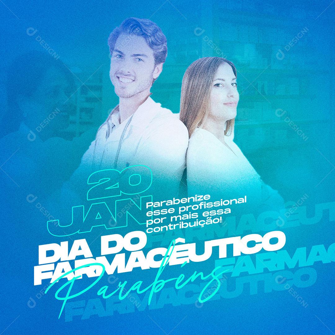Social Media Dia Do Farmacêutico 20 De Janeiro PSD Editável