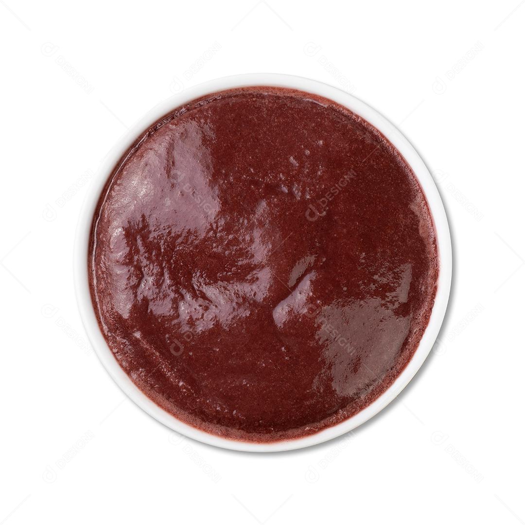 Tigela de Açaí Típica Brasileira Isolada Sobre Fundo Branco Imagens jpg
