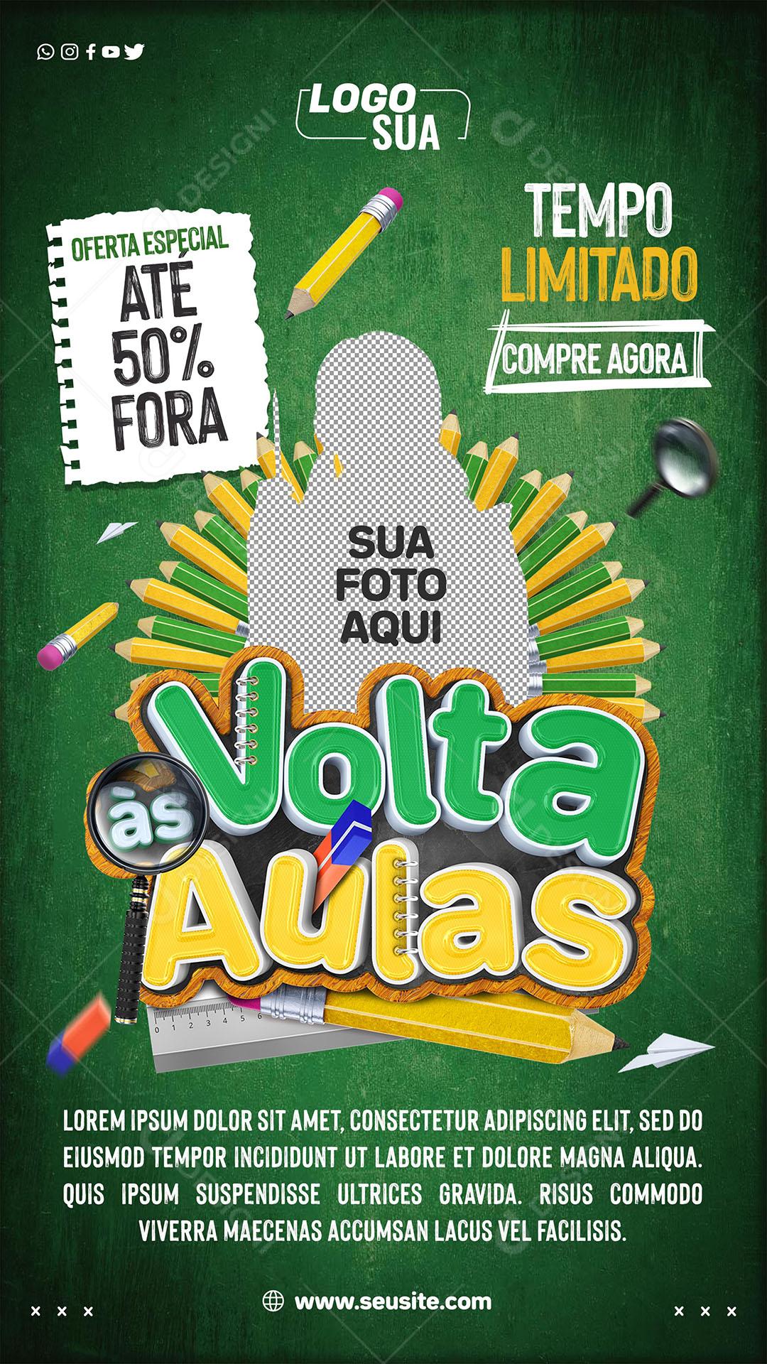 Social Media Volta Ás Aulas Com As Melhores Ofertas PSD Editável