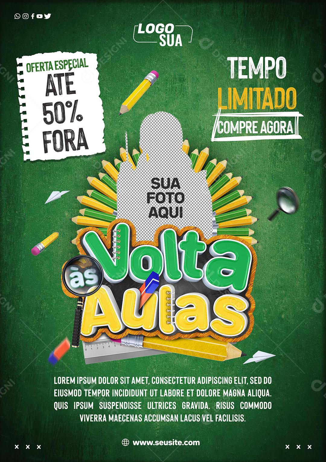 Social Media De Volta Ás Aulas Por Tempo Limitado Compre Agora PSD Editável