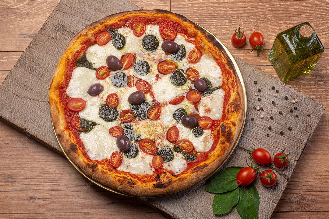 Pizza Comida Pizzaria Tomates Imagem JPG