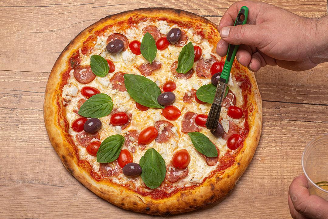 Pizza Comida Pizzaria Tomates Imagem JPG