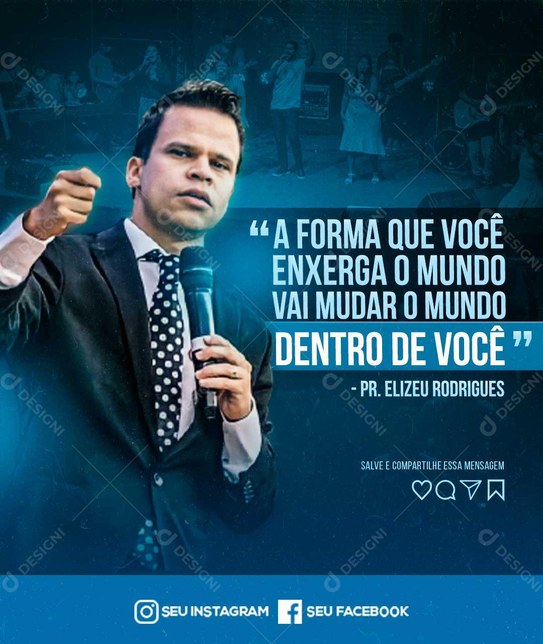 Social Media A Forma Que Você Enxerga O Mundo Dentro De Você Igreja  PSD Editável