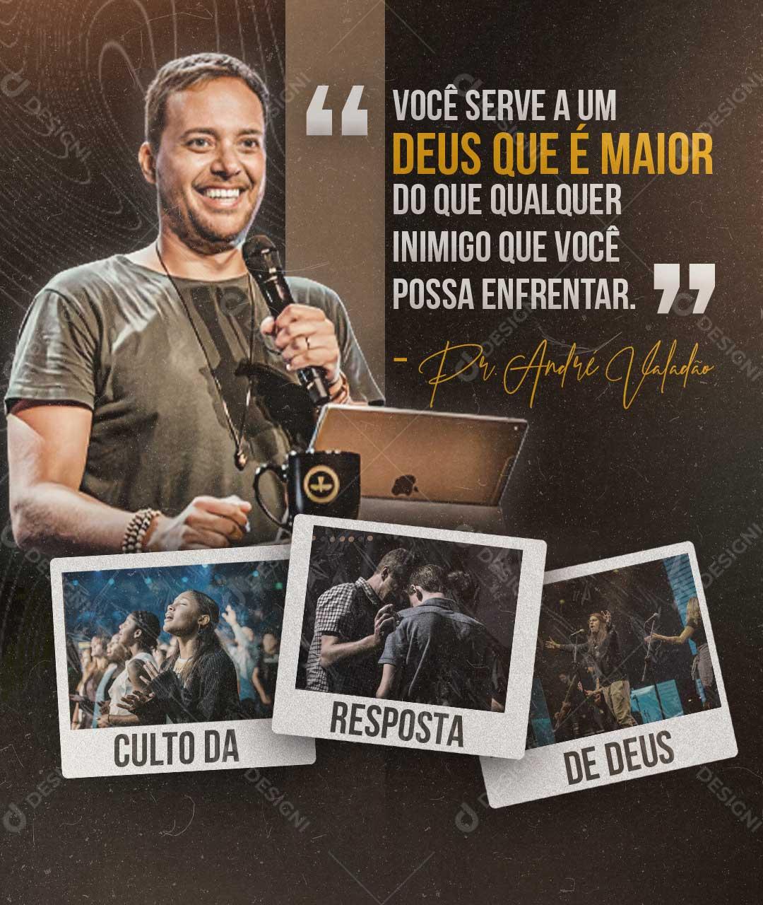 Social Media Culto Da Resposta De Deus Igreja PSD Editável