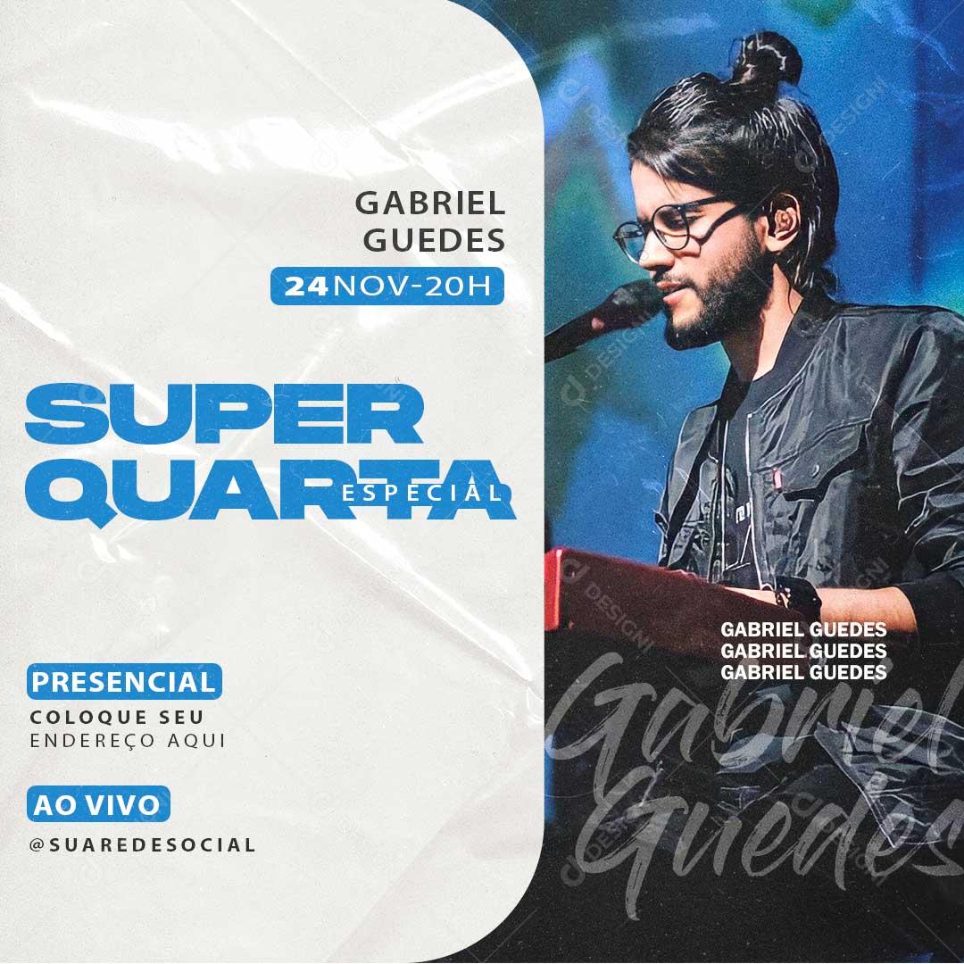 Igreja Super Quarta Culto Social Media PSD Editável