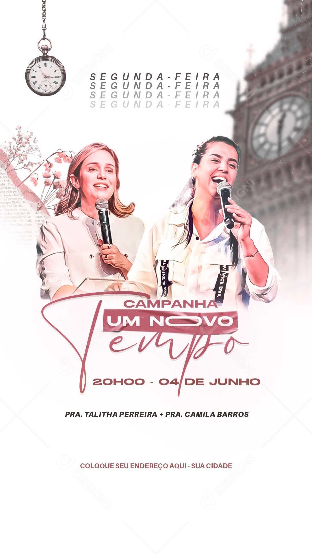 Social Media Culto Campanha Um Novo Tempo Igreja PSD Editável