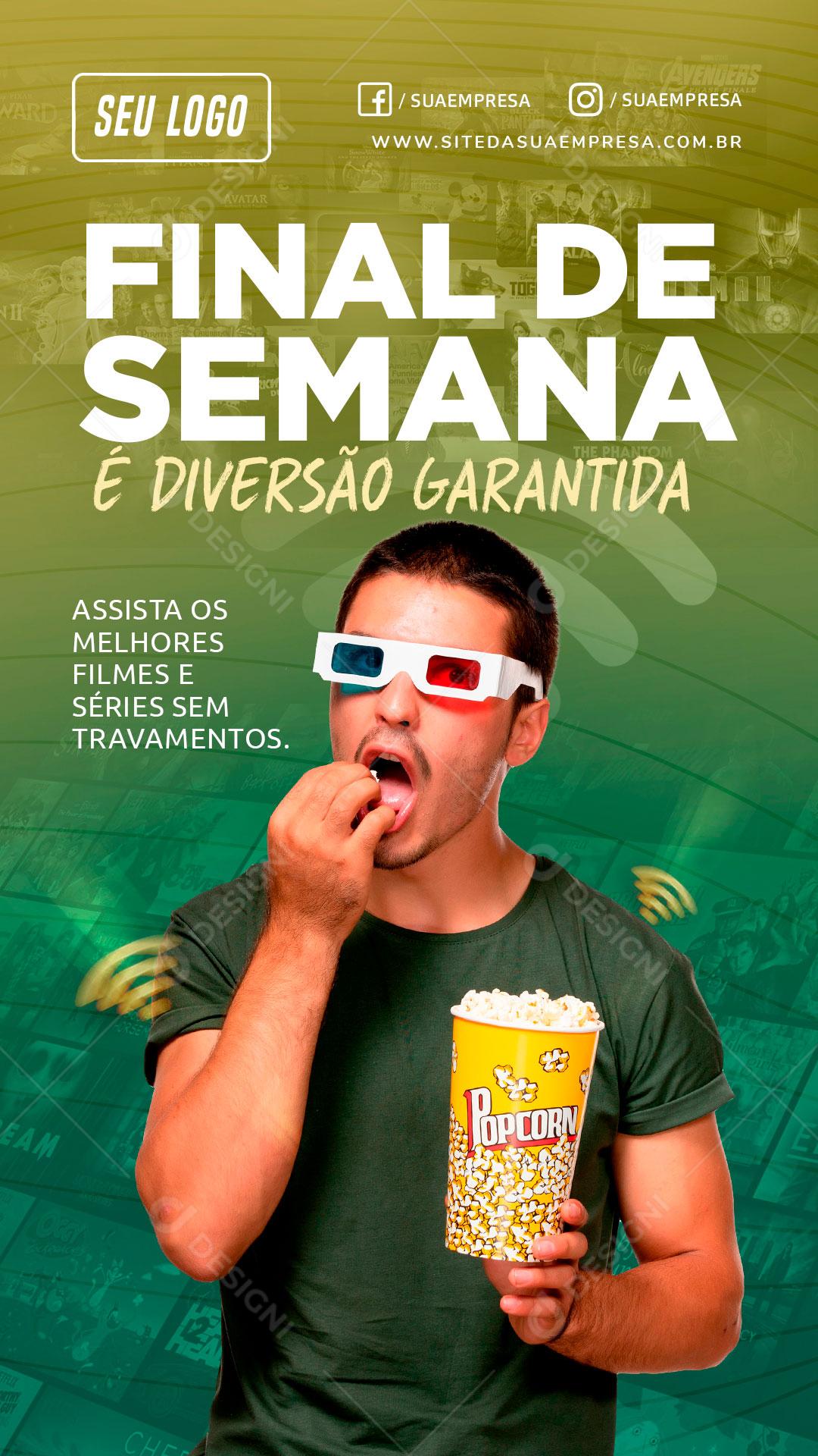 Final De Semana é Diversão Garantida Social Media PSD Editável