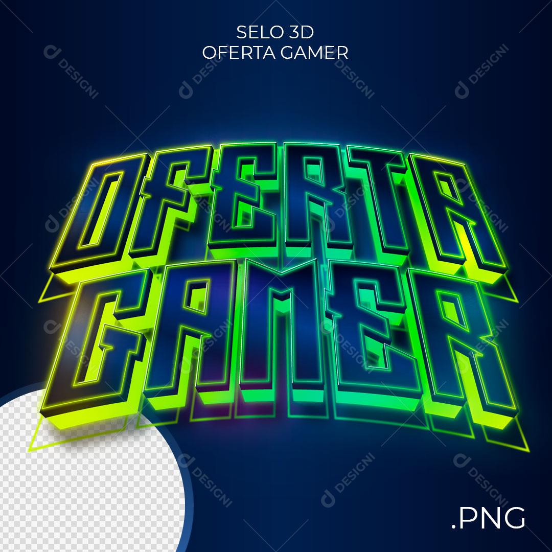 Selo 3D Para Composição Ofertas Gamer PSD Editável