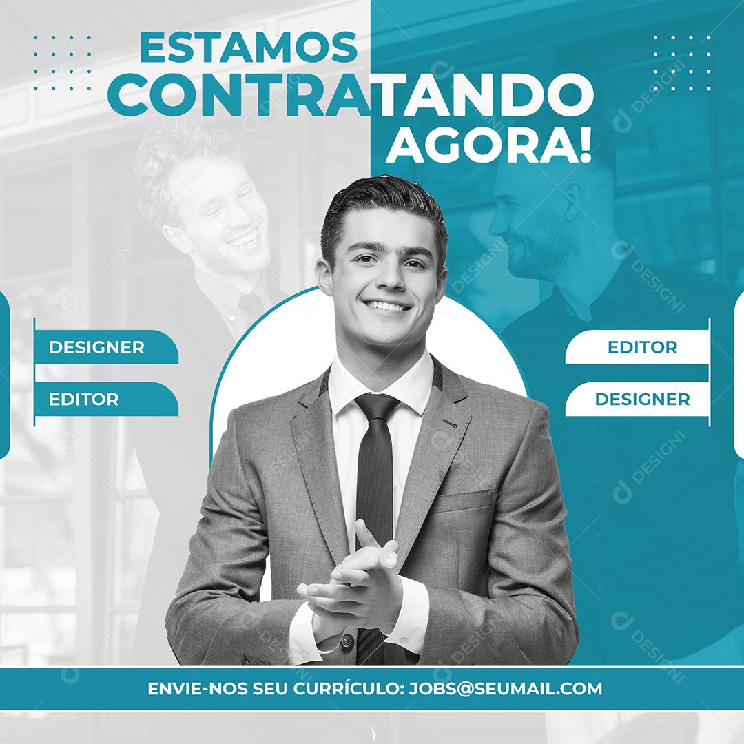 Social Media Agências Estamos Contratando Agora PSD Editável