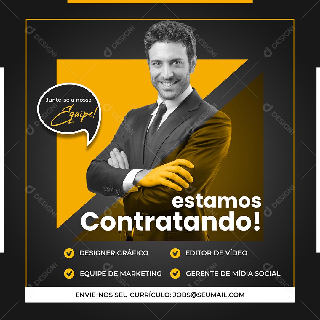 Agências Estamos Contratando Social Media PSD Editável