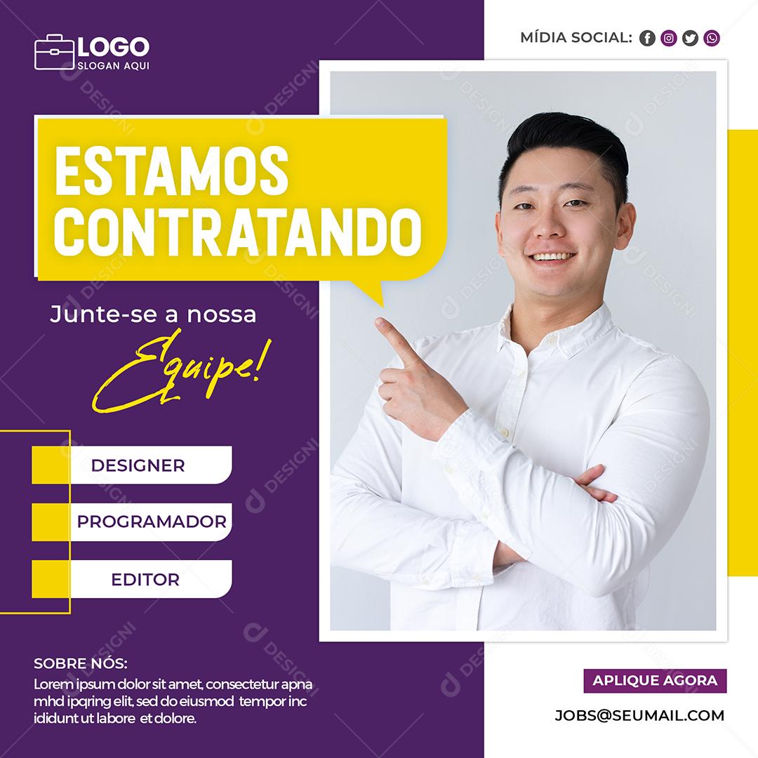 Estamos Contratando Agências Social Media PSD Editável