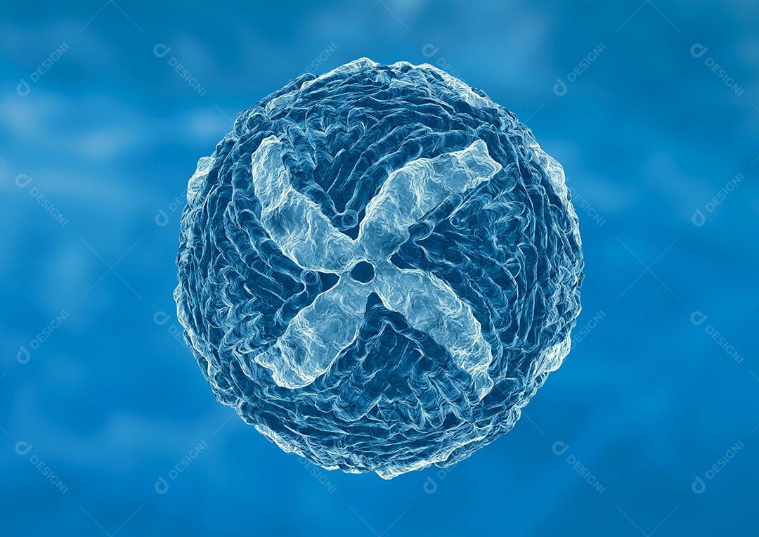 Visão microscópica do vírus da dengue