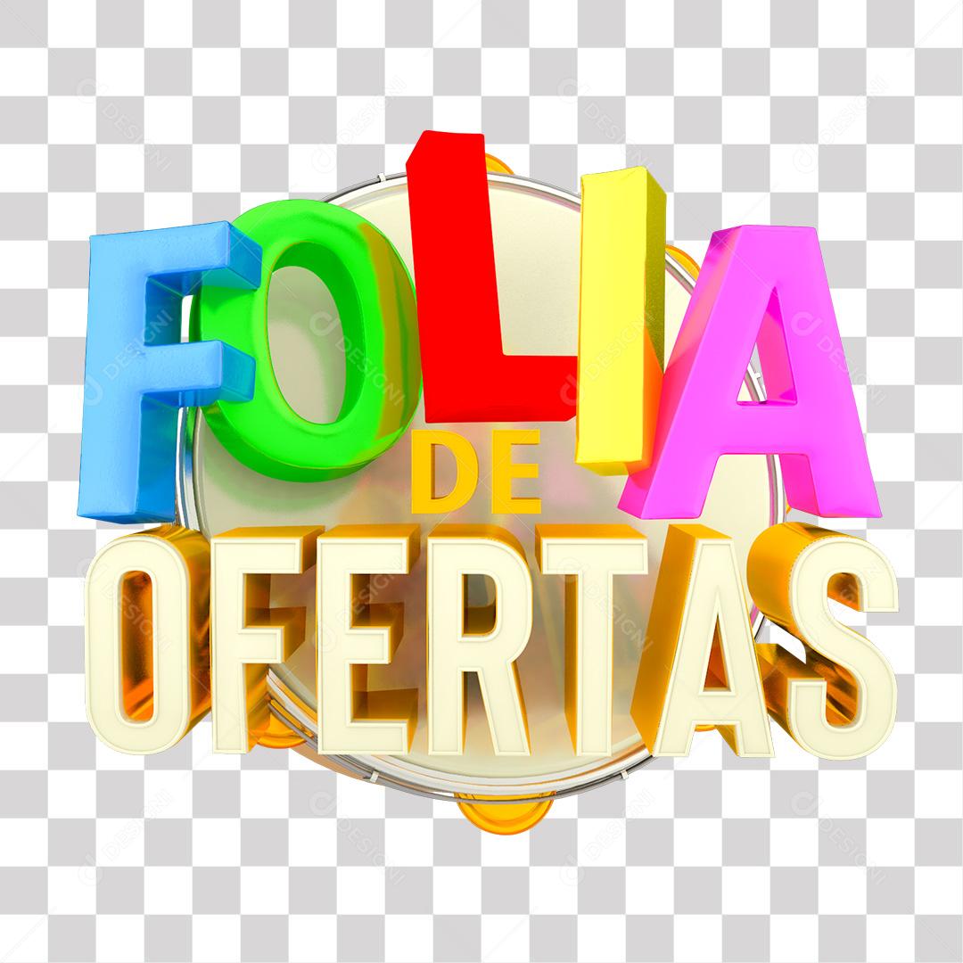 Folia de Ofertas Selo 3D Para Composição PNG Transparente