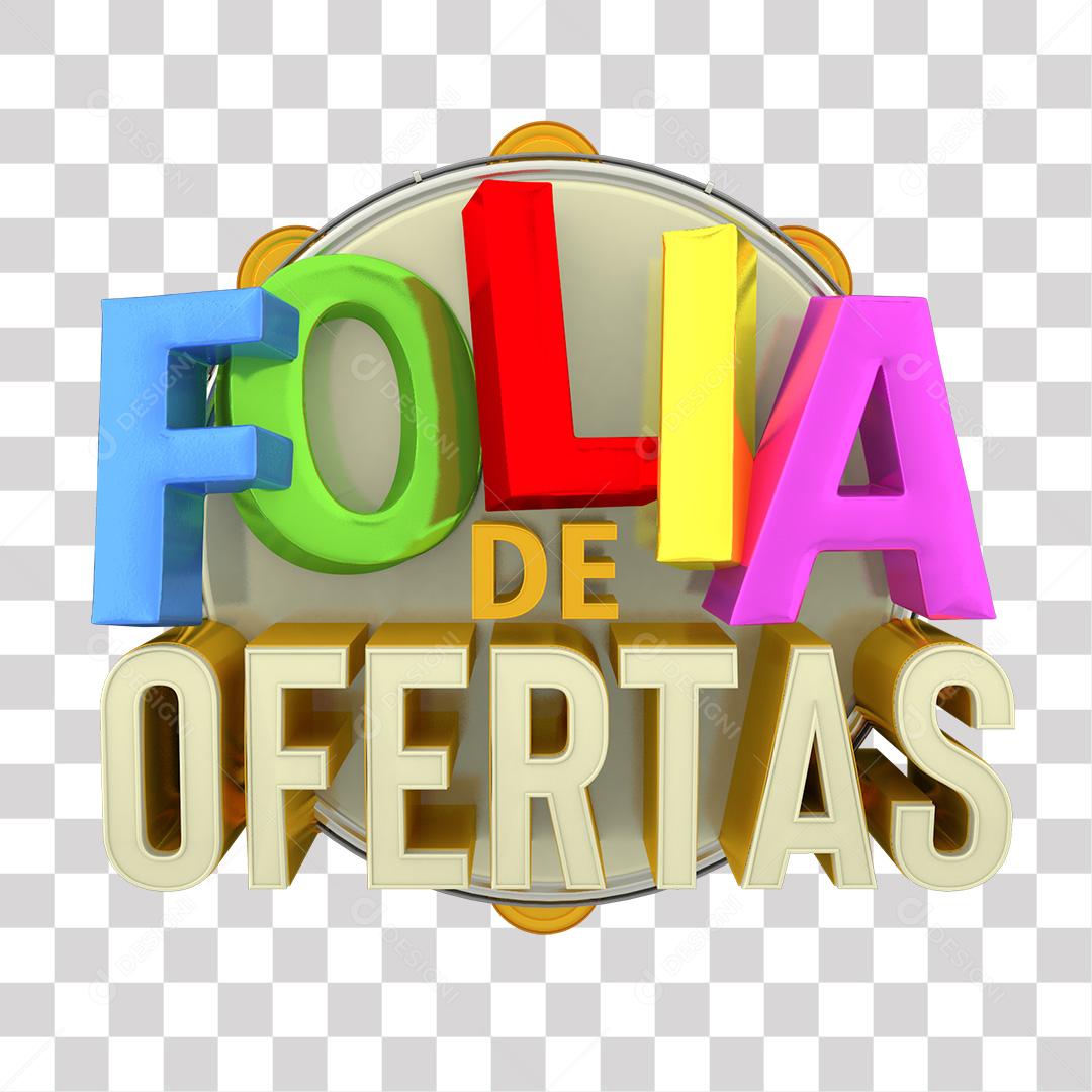 Folia de Ofertas Selo 3D Para Composição PNG Transparente