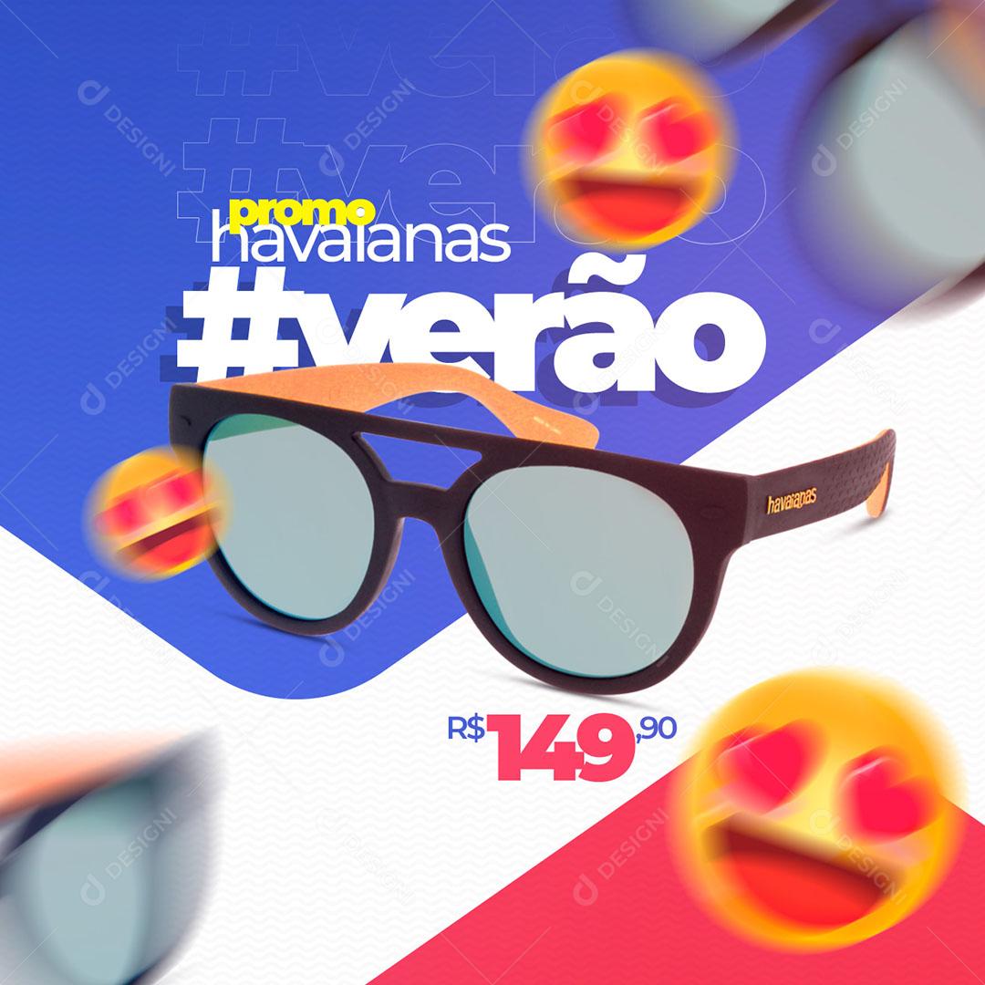 Social Media Òtica Promo Havaianas Verão PSD Editável