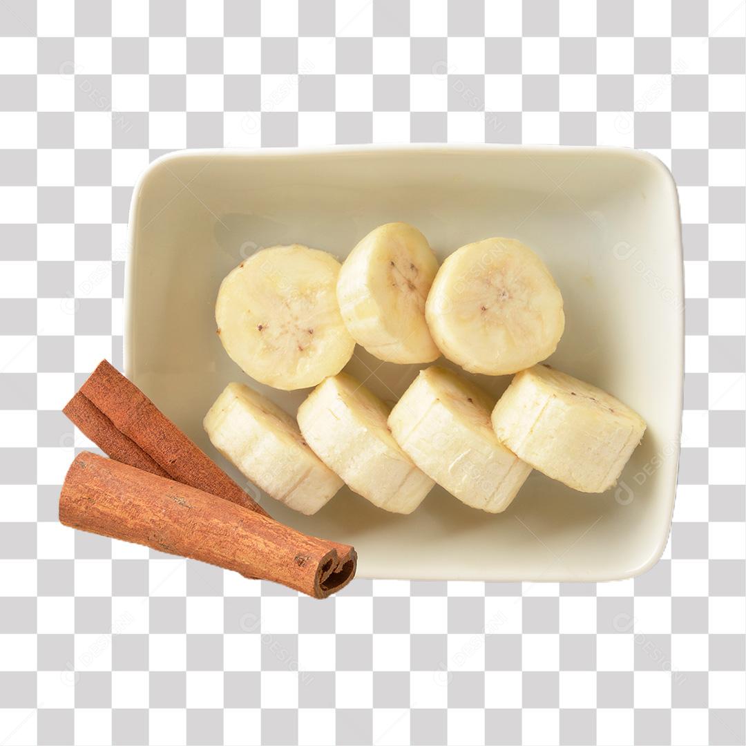 Bananas Fatiadas Com Canela PNG Transparente