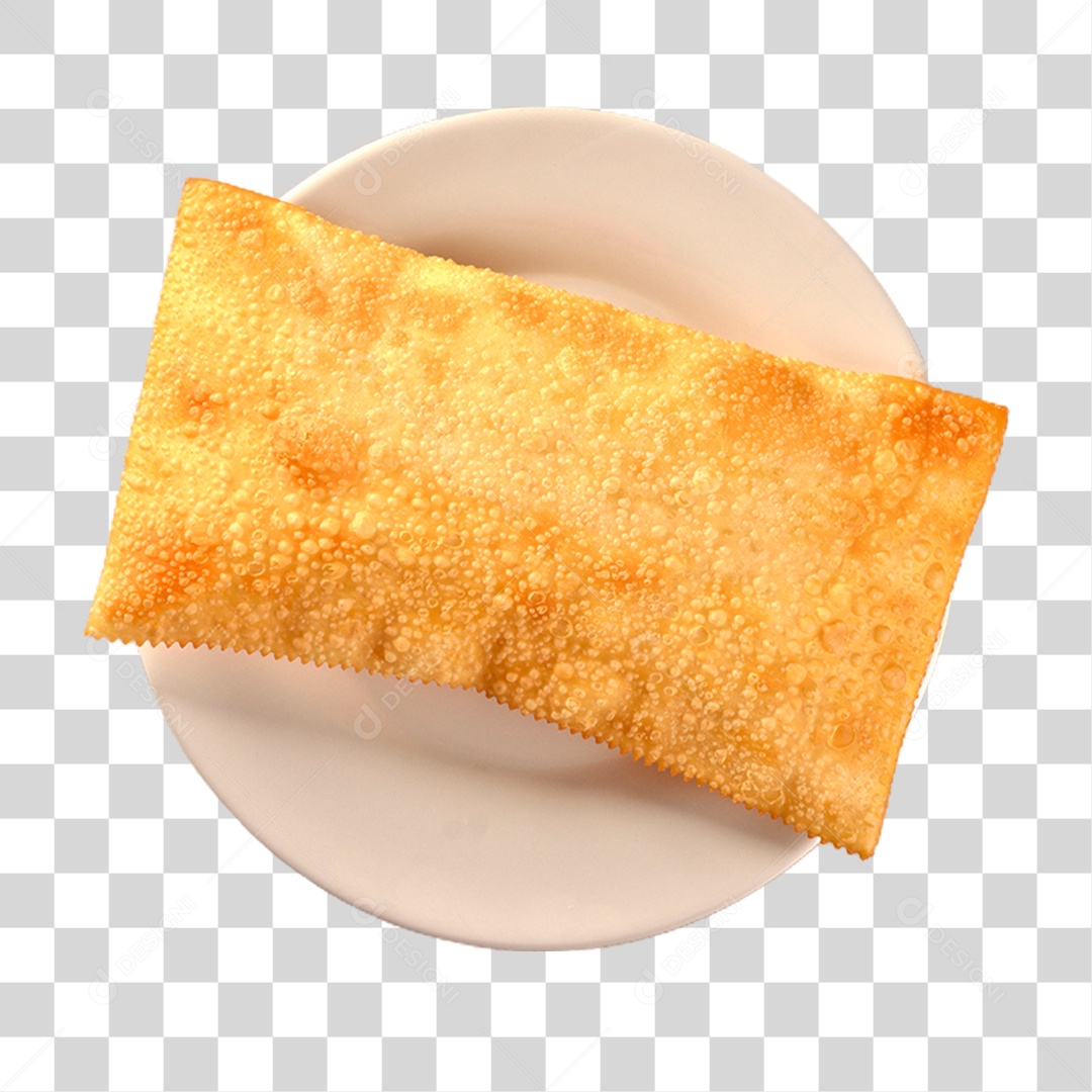 Pastel de Vento Grande Servido em Prato PNG Transparente