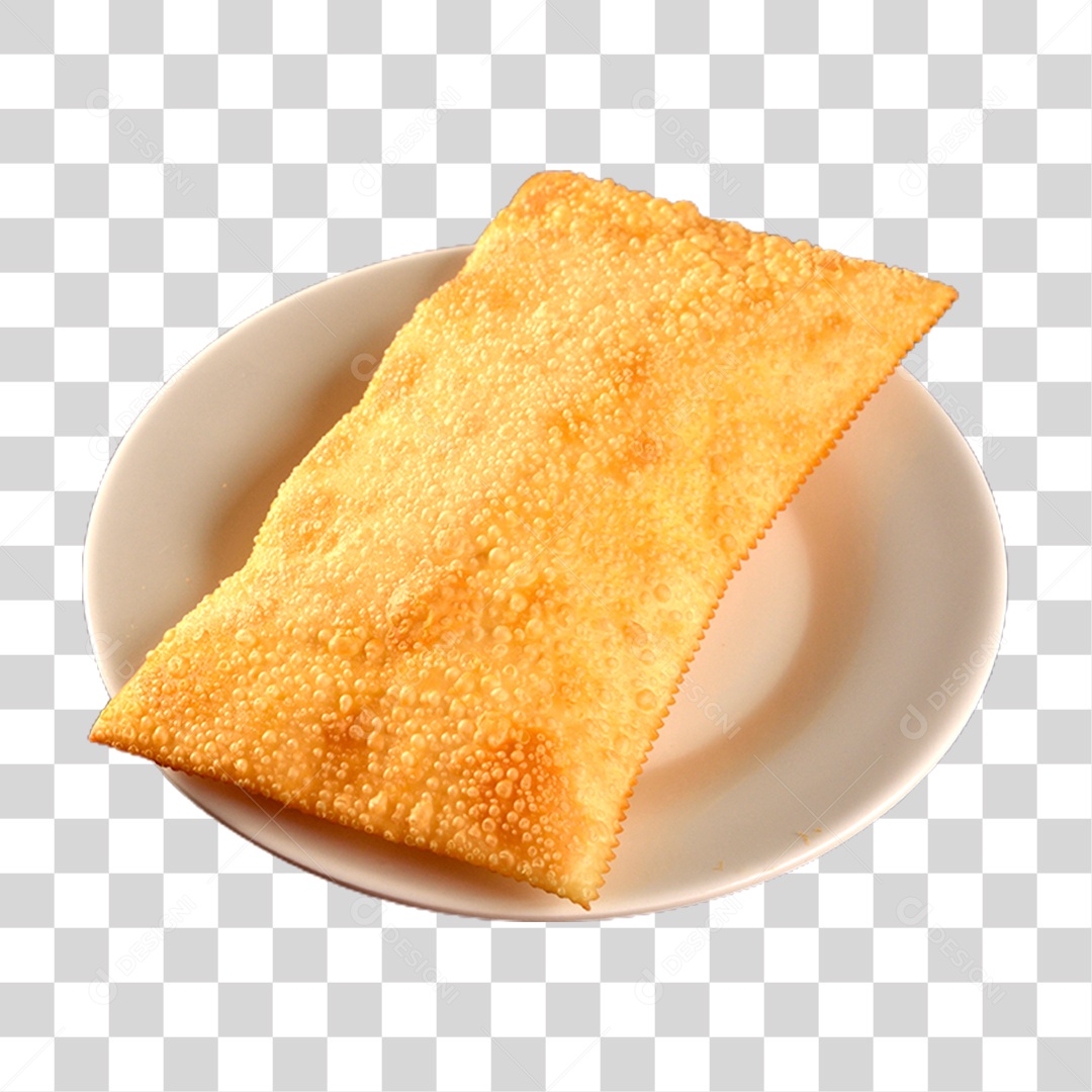 Pastel de Vento Grande Servido em Prato PNG Transparente