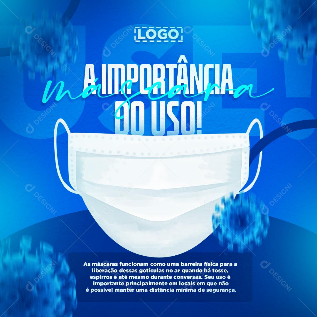 Social Media A Importância Do Uso De Máscara Covid PSD Editável