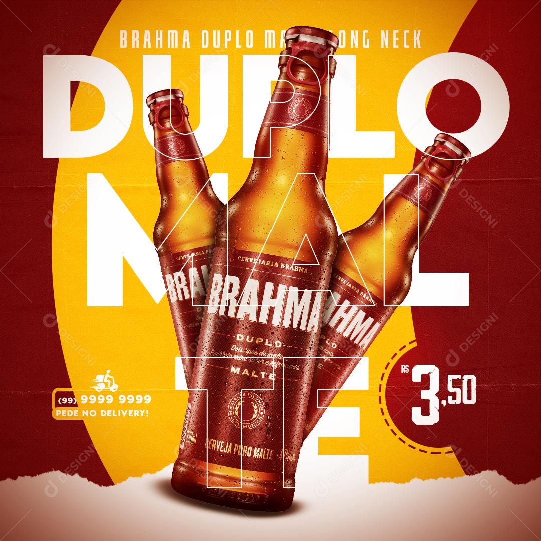 Social Media Brahma Duplo Malte Bebidas PSD Editável