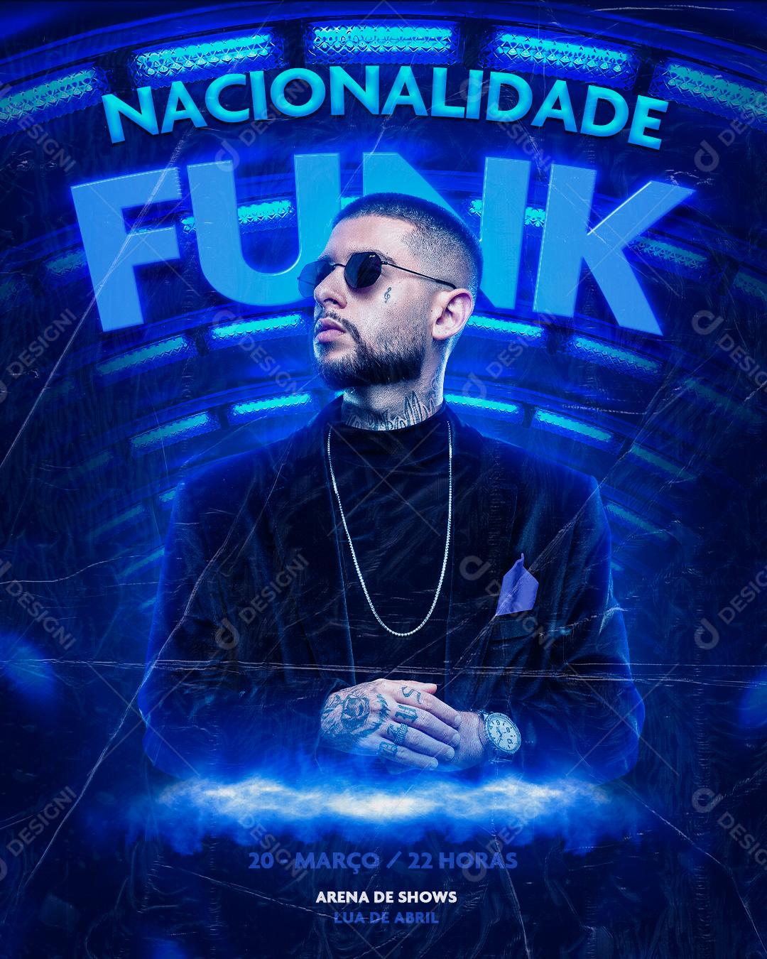 Social Media Nacionalidade Funk Flyers PSD Editável