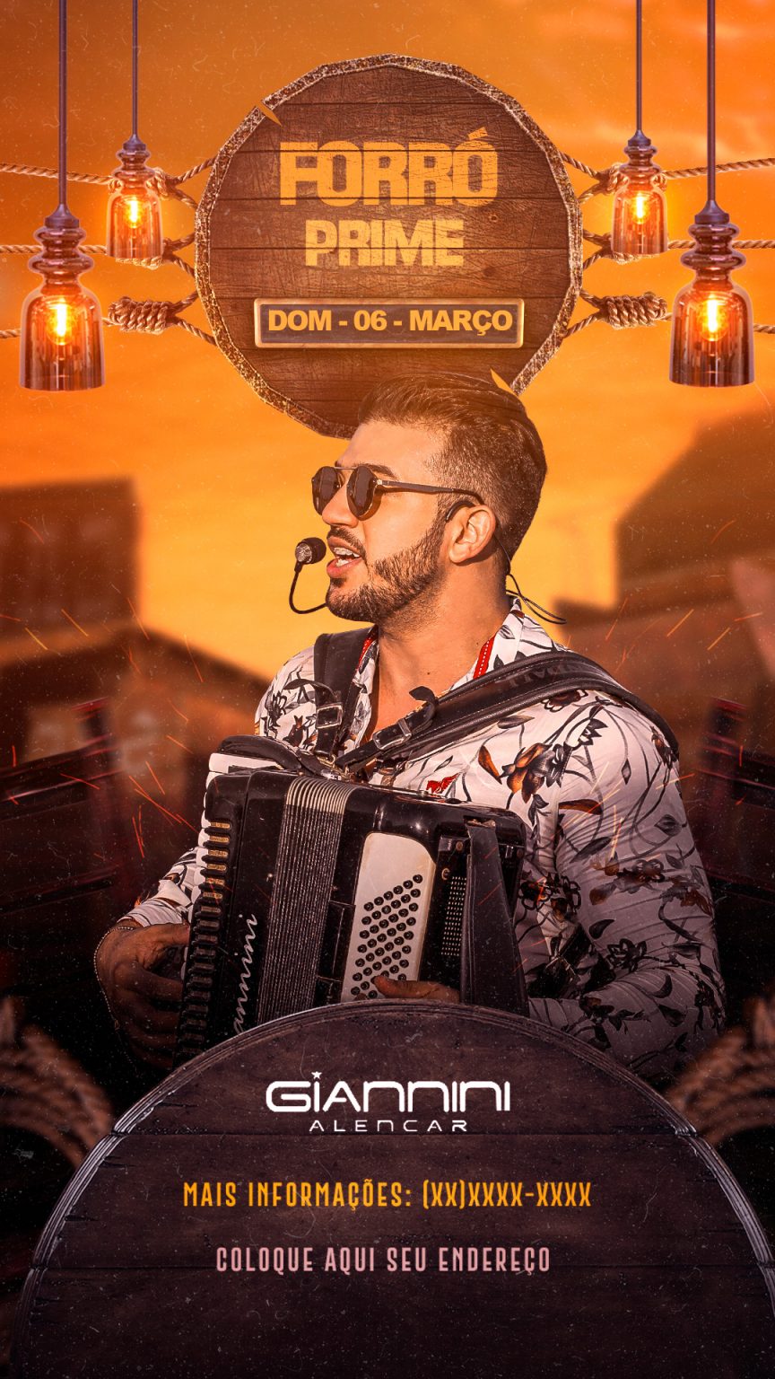 Flyers Forró Prime Gianni Alencar Social Media PSD Editável