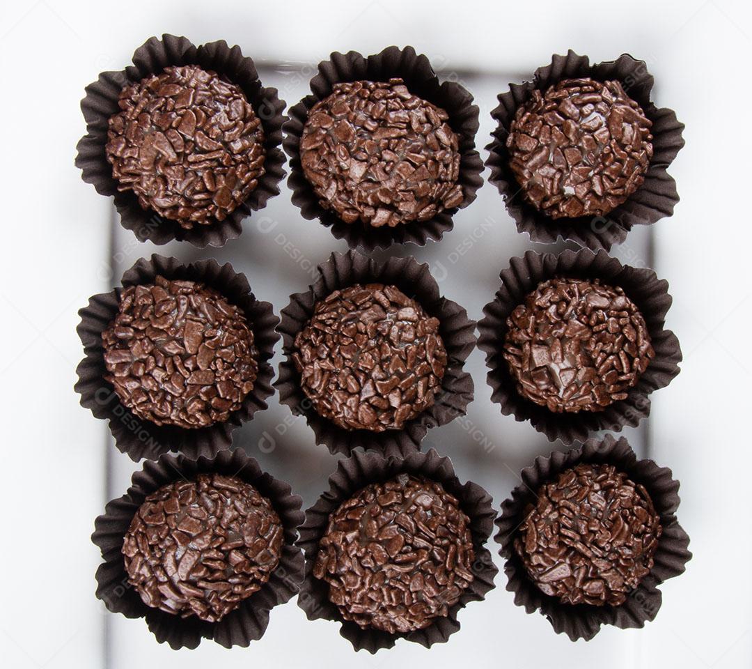 Brigadeiro Tradicional Chocolate Doce Brasileiro Chocolate Granulado Imagem JPG