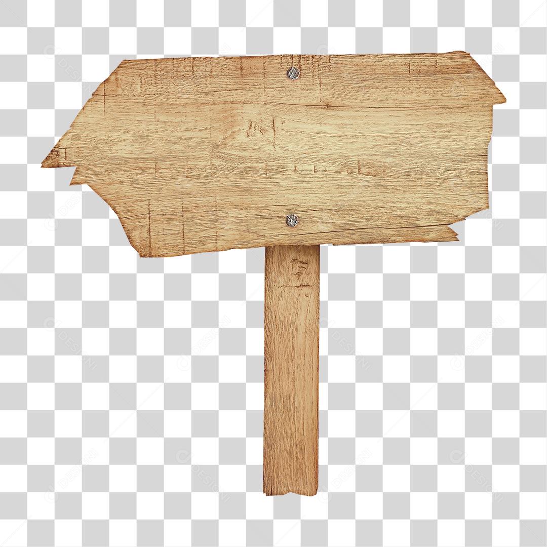 Placa de Madeira PNG Transparente Sem Fundo