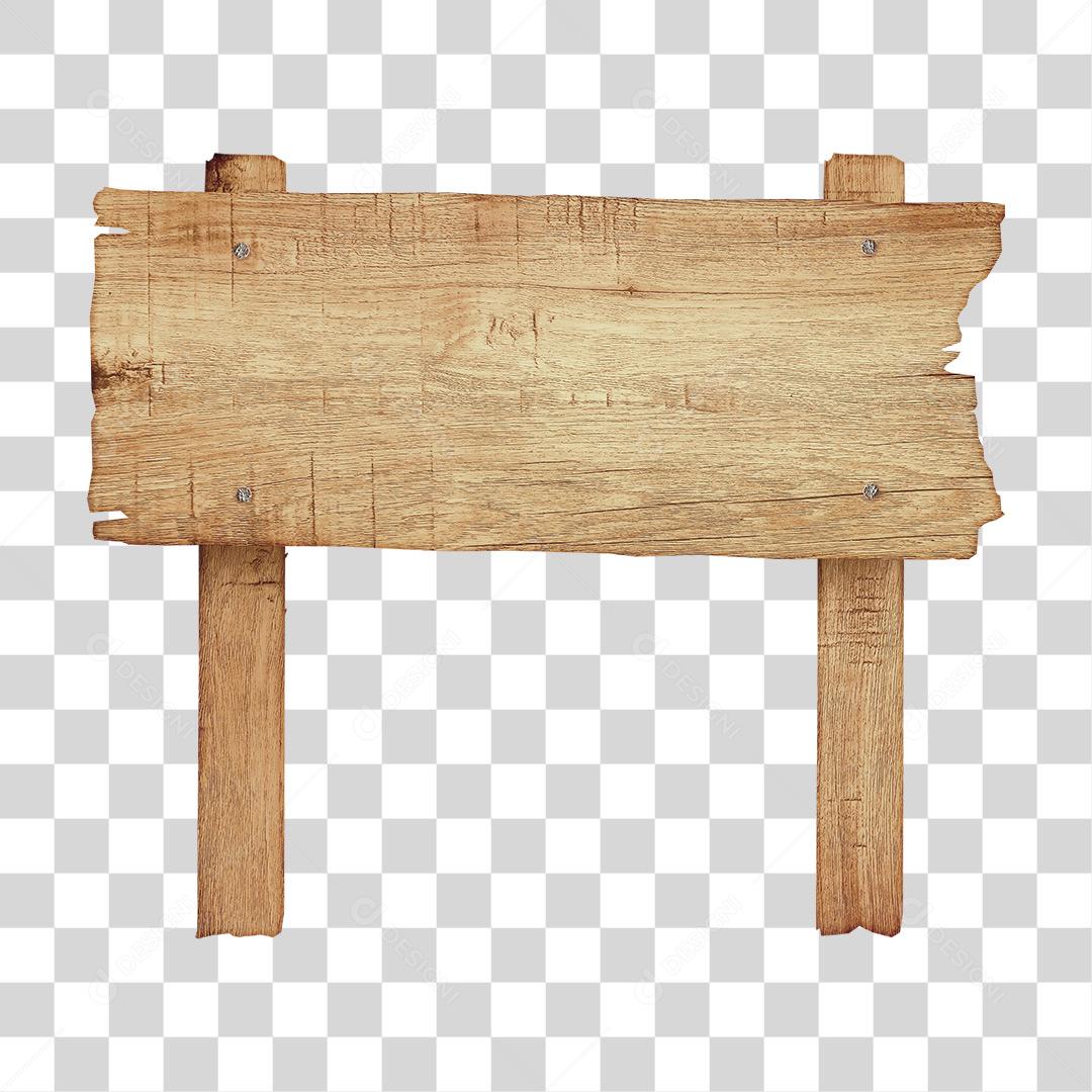 Placa de Madeira PNG Transparente Sem Fundo