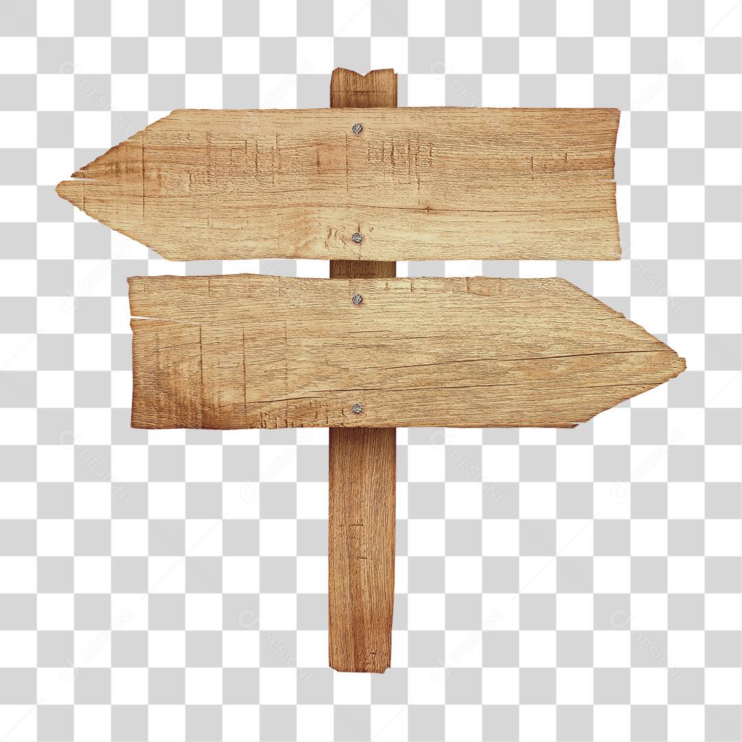 Placa de Madeira PNG Transparente Sem Fundo