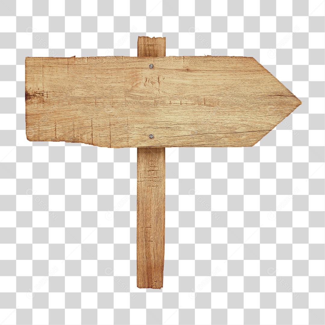 Placa de Madeira PNG Transparente Sem Fundo