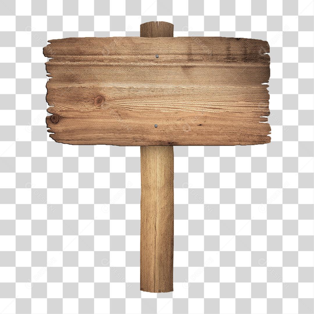 Placa de Madeira PNG Transparente Sem Fundo