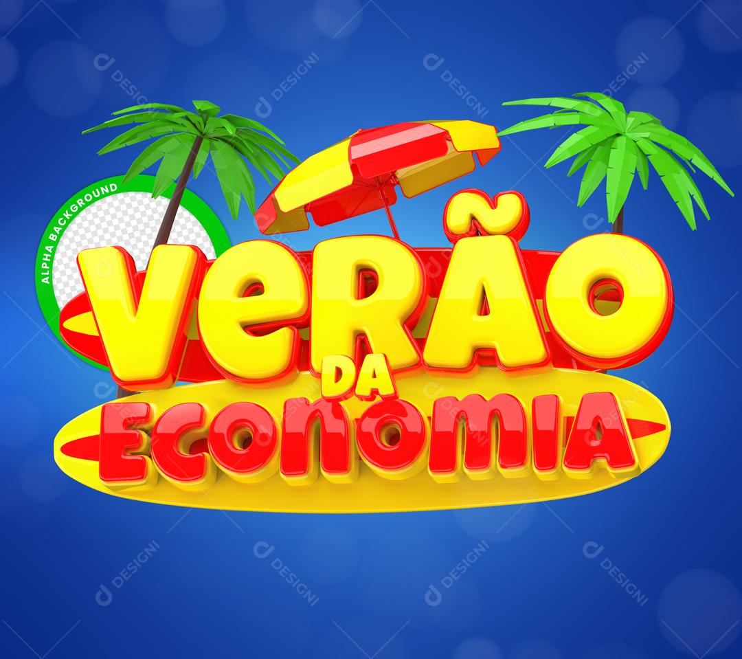 Elemento 3D Verão Da Economia Para Composição PSD