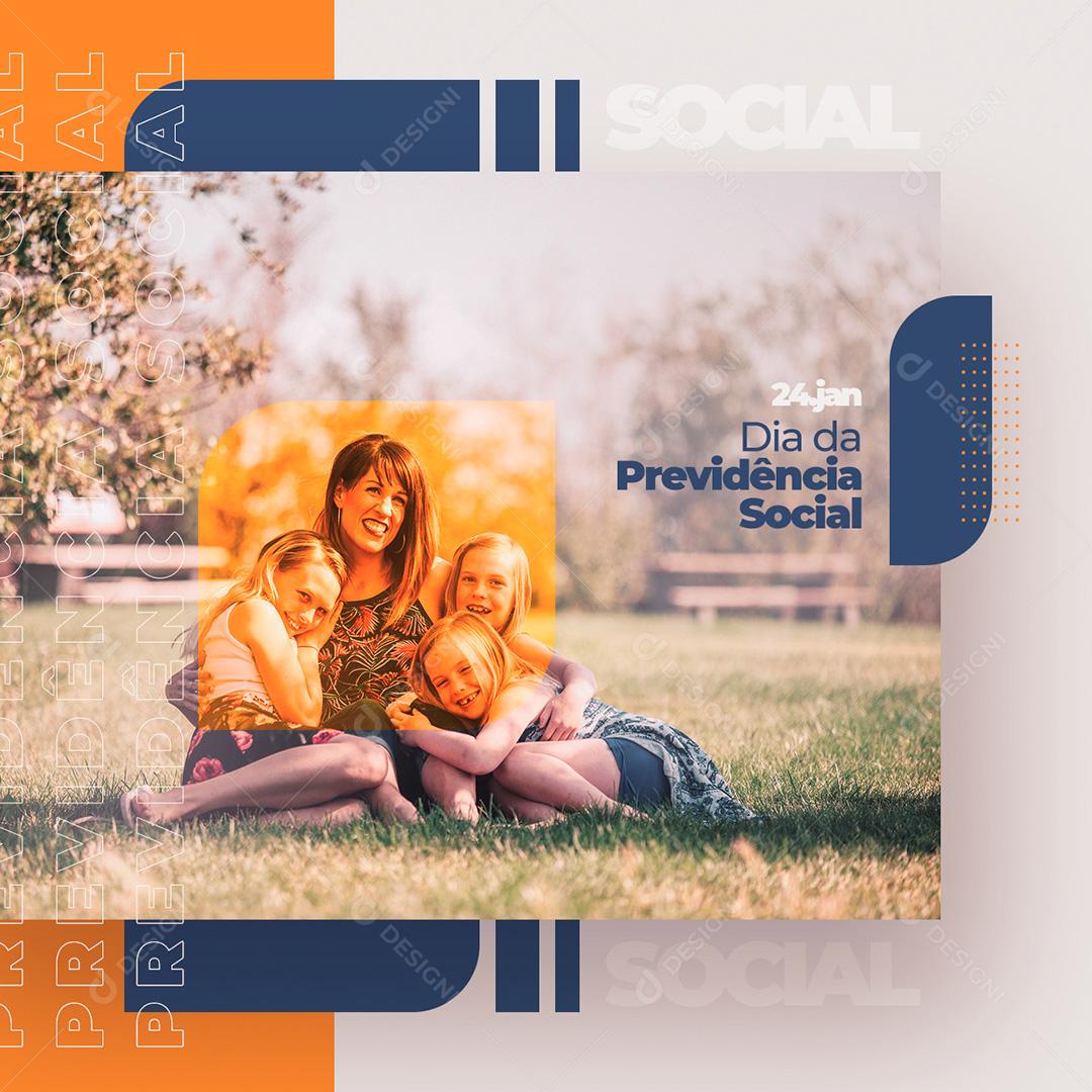 Social Media 24 De Janiero Dia Da Previdência PSD Editável