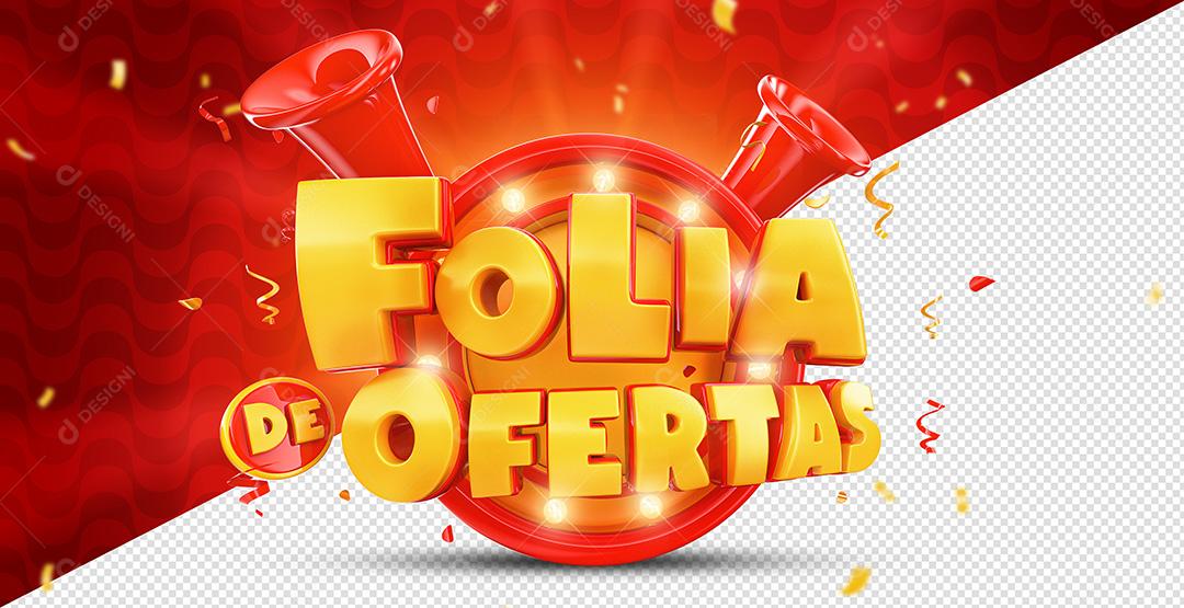 Folia De Ofertas Vermelho E Amarelo Selo 3D Para Composição PSD Premium