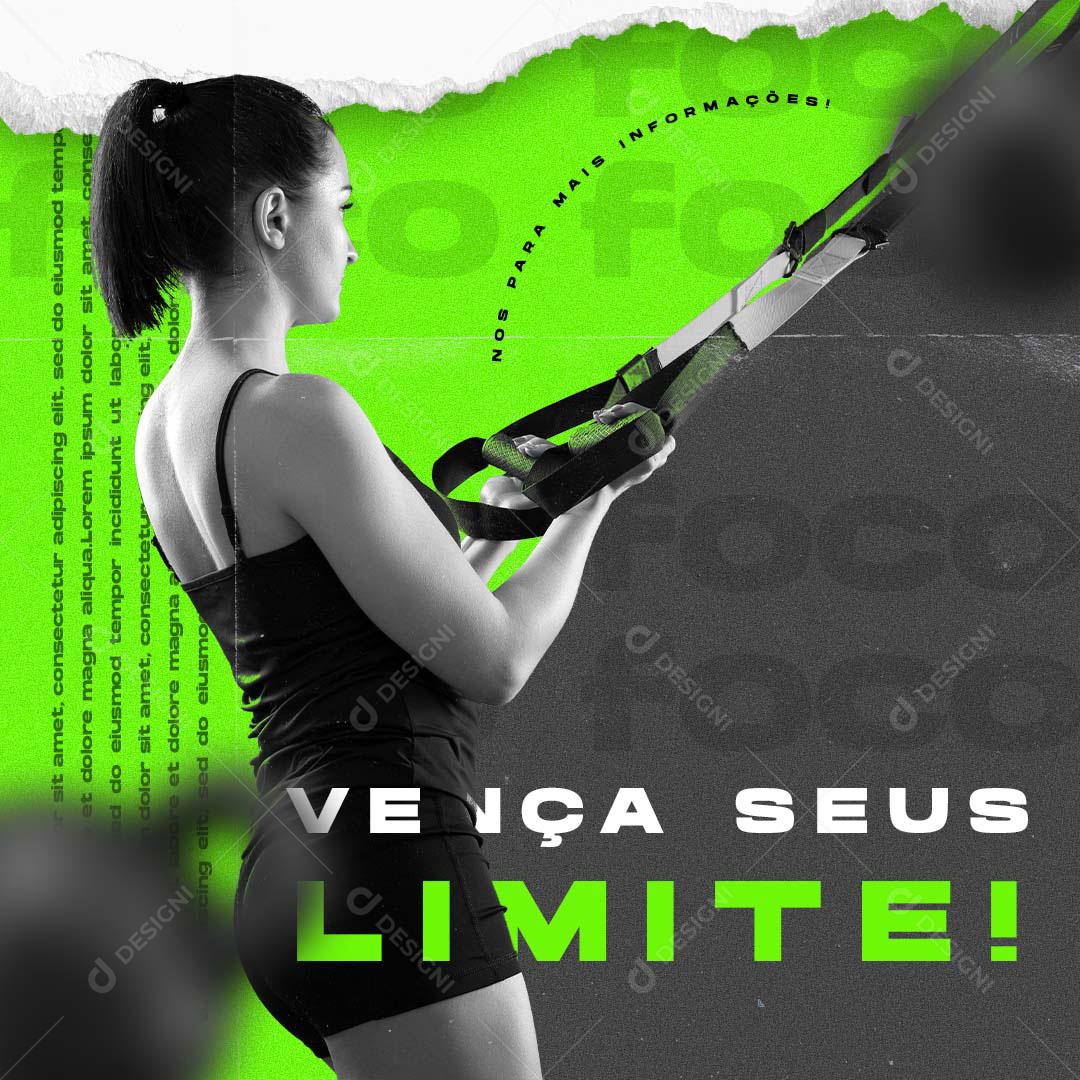 Social Media Vença Seus Limites PSD Editável