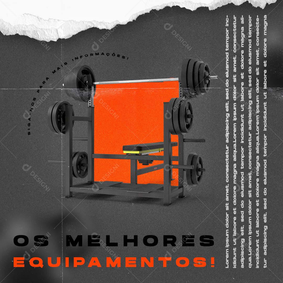 Social Media Os Melhores Equipamentos Academia PSD Editável