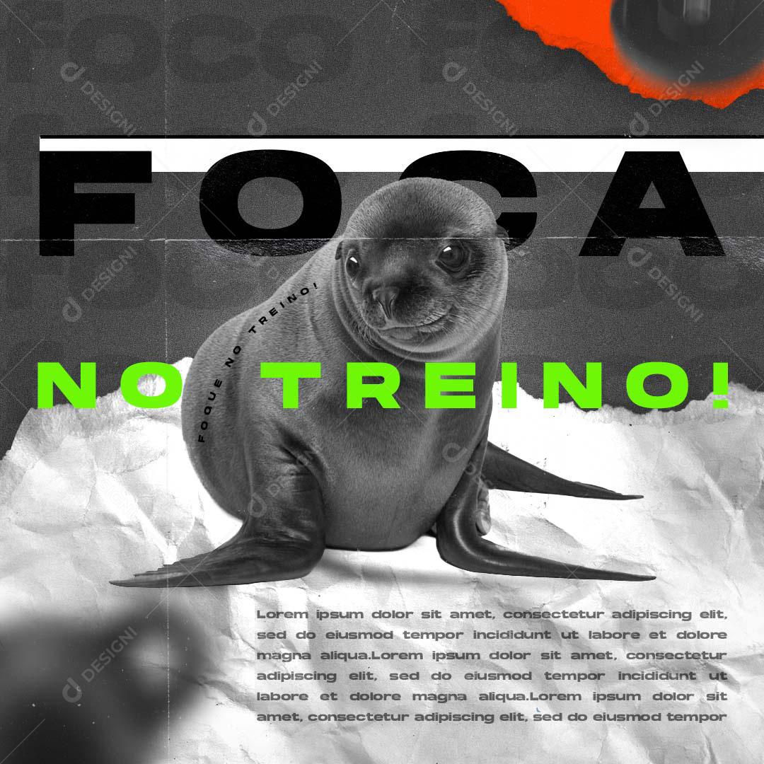 Social Media Foca No Treino Academia PSD Editável