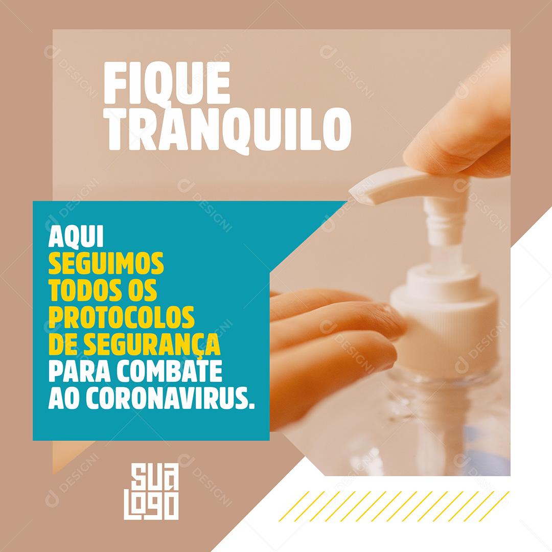 Social Media Covid Fique Tranquilo PSD Editável