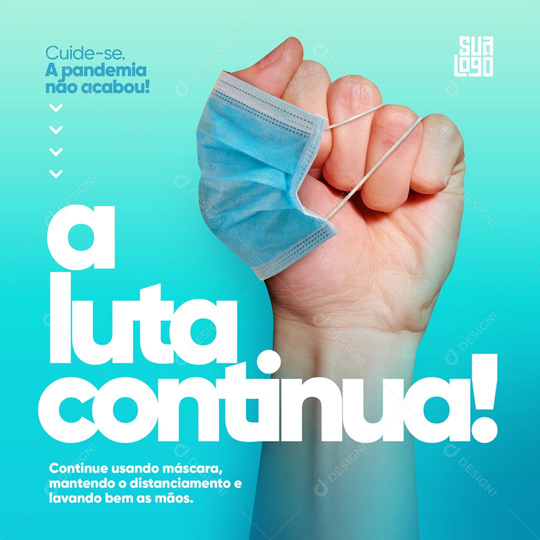 Social Media Covid A Luta Continua PSD Editável