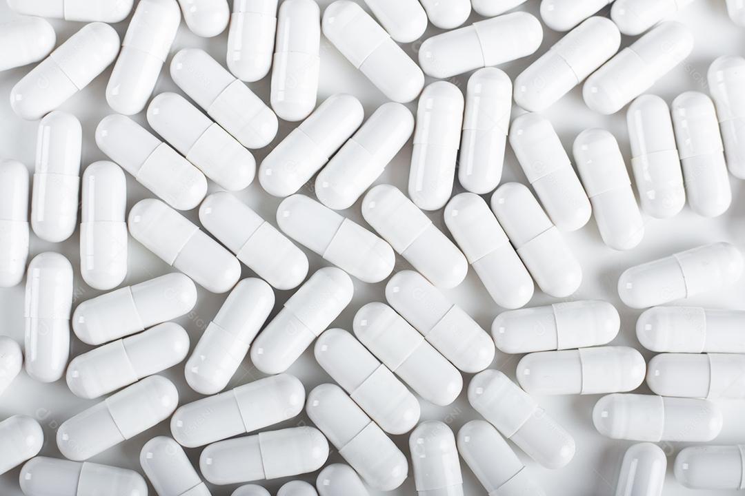 Cápsulas de Pílula Branca Imagem JPG