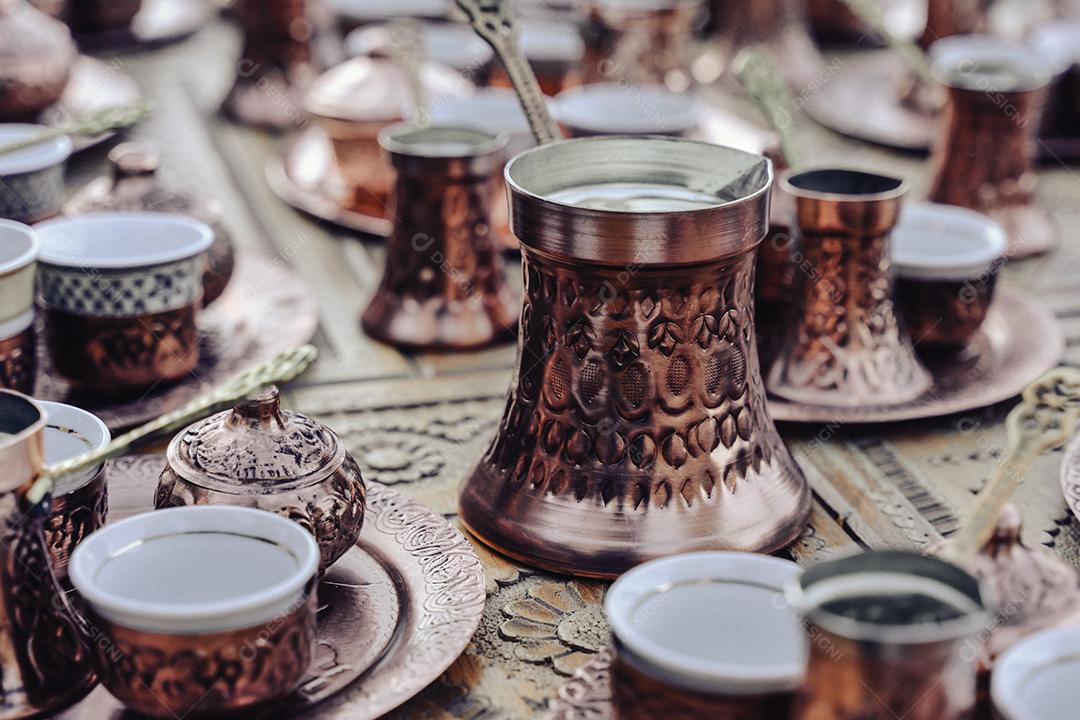 conjuntos tradicionais de xícara de chá árabe
